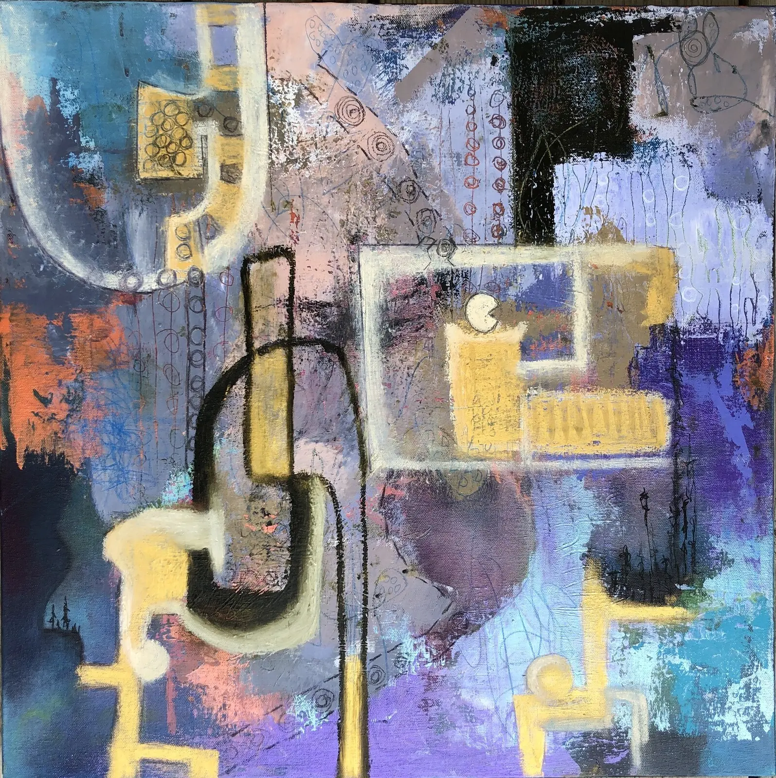 Akrylmålning Constrained Reality av Mona Achs Söderblom