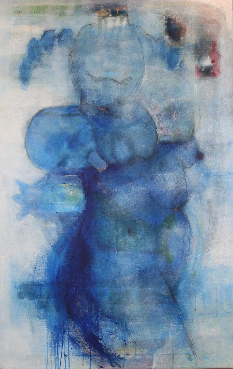 Akrylmålning Maria IP av Eva Wirén