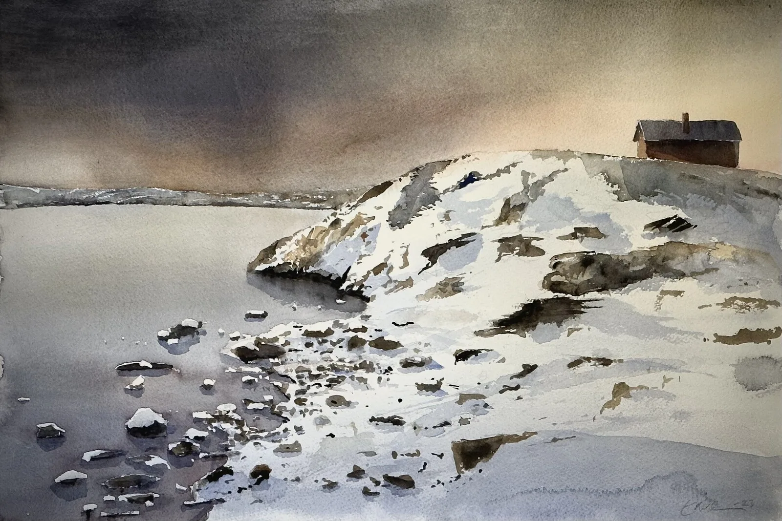 Akvarell Gullbringa 2 av Kalle Nilsson