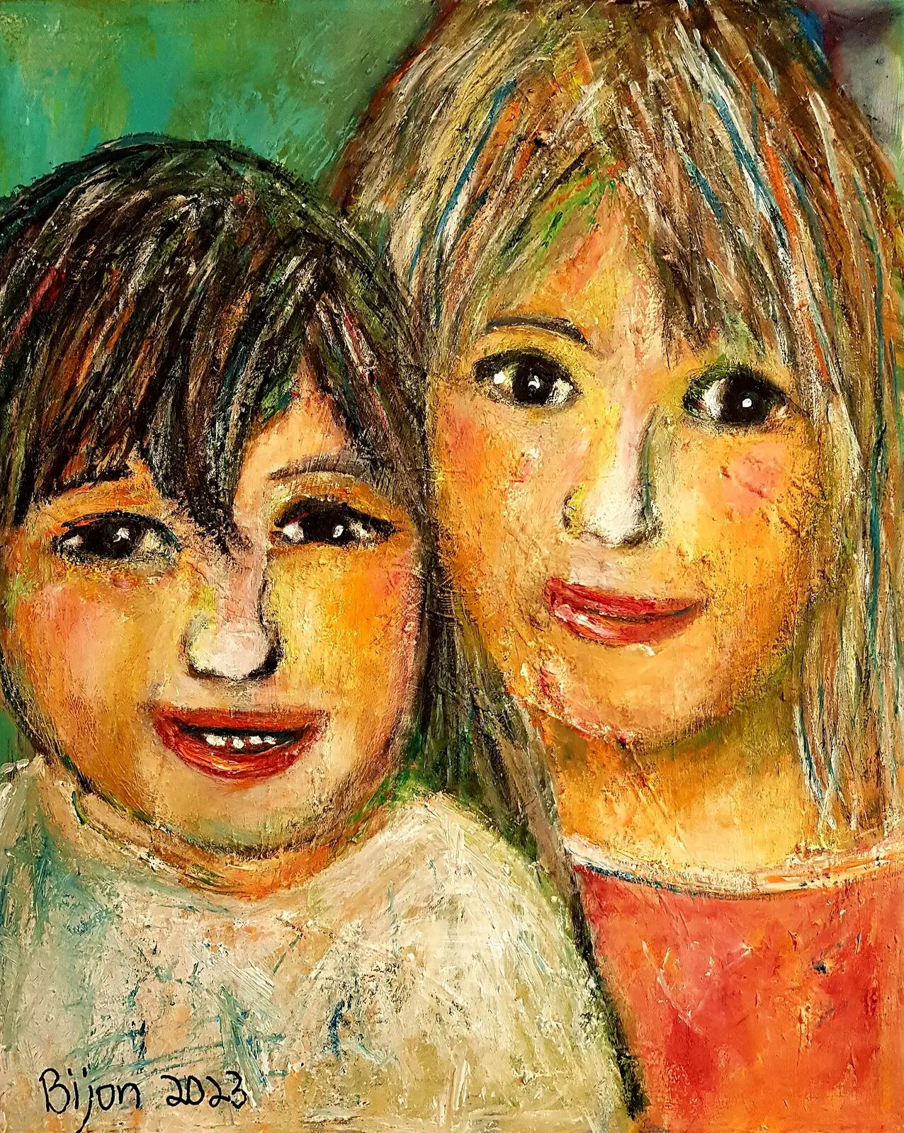 Akrylmålning Sofias av Birgitta Jonsson Bijon Art