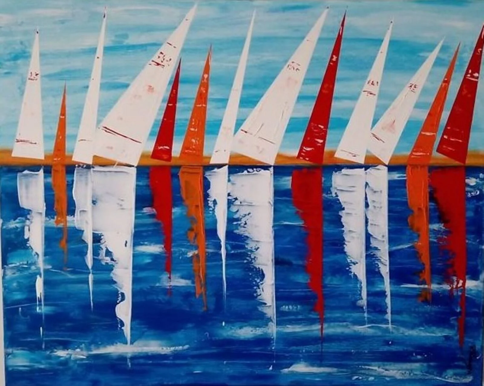 Akrylmålning Barca Bonita av Roland Rongen