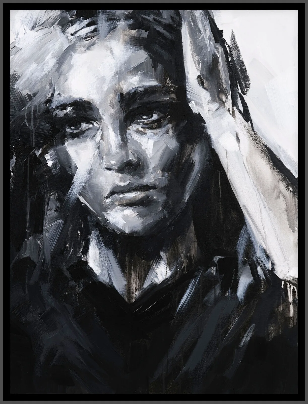 Akrylmålning Portrait no.2303 av Tomas Hammar