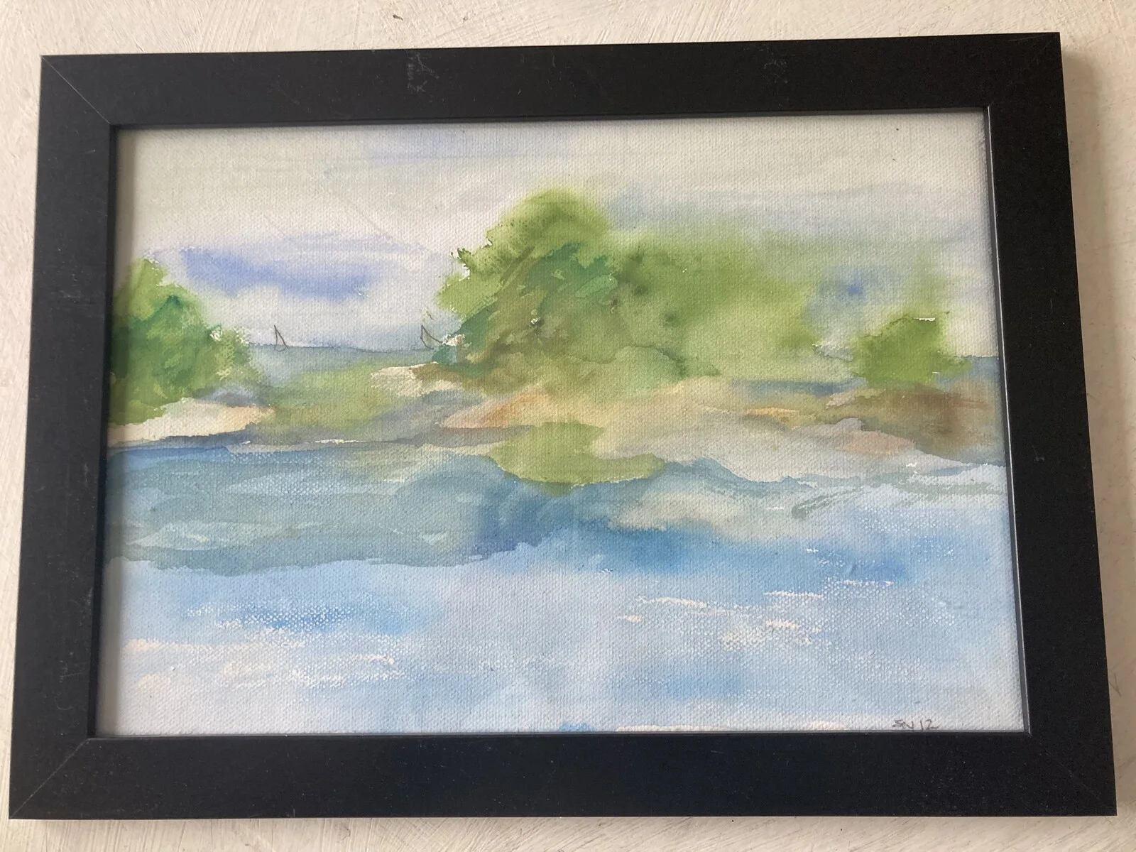 Akvarell Mot Nassa av Sol-Britt Nygård