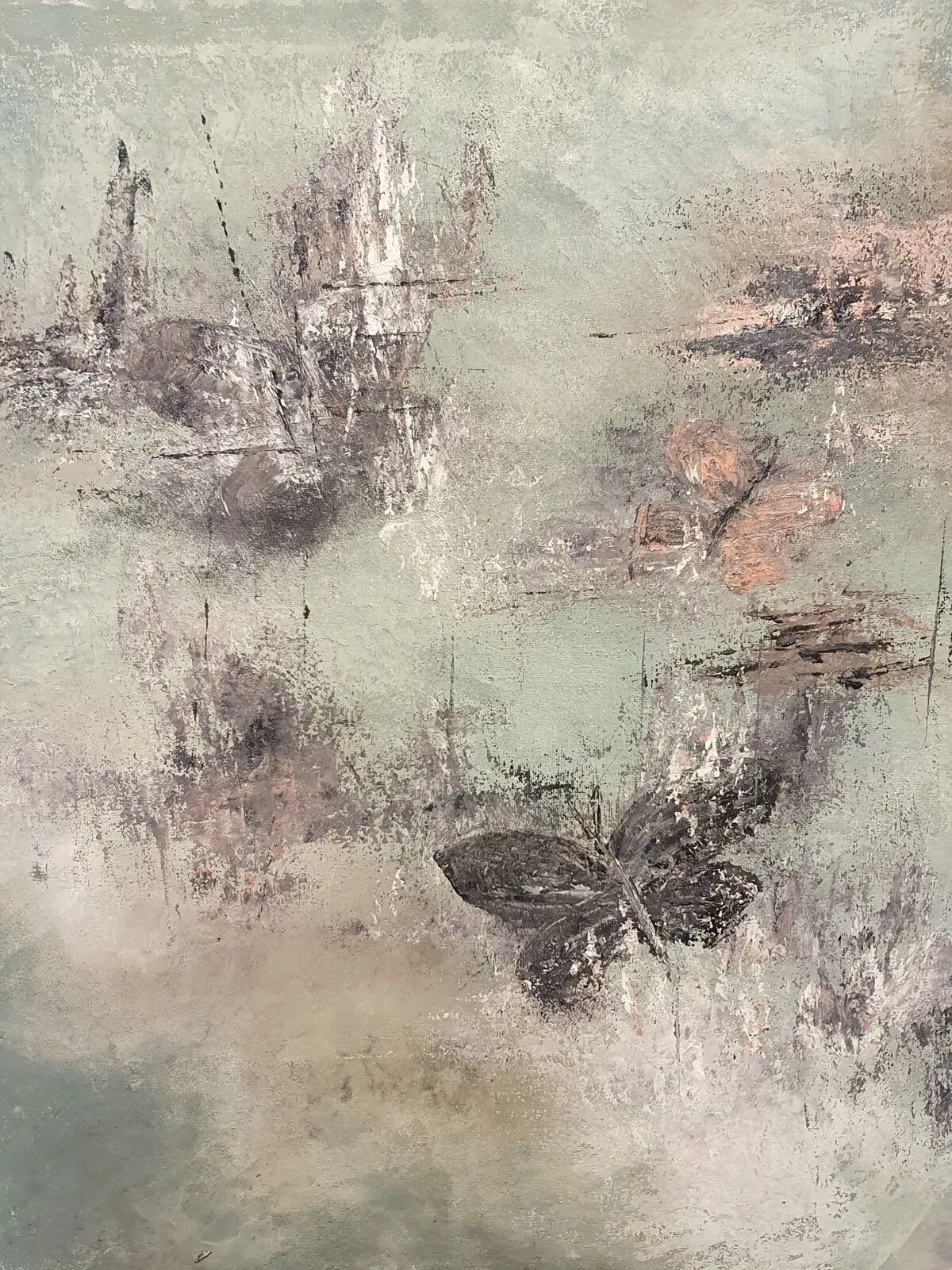 Akrylmålning The secret of butterflies av Jennie Lindborg