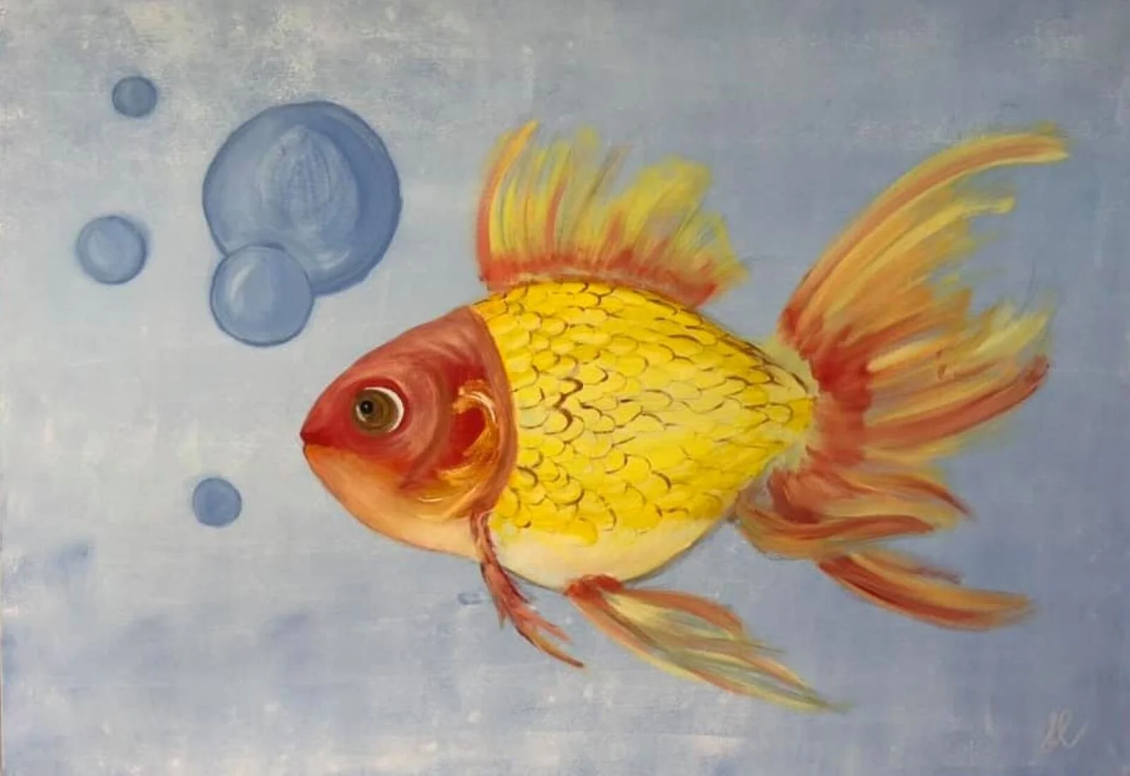 Akrylmålning Ensamhet av Elisabeth Högosta