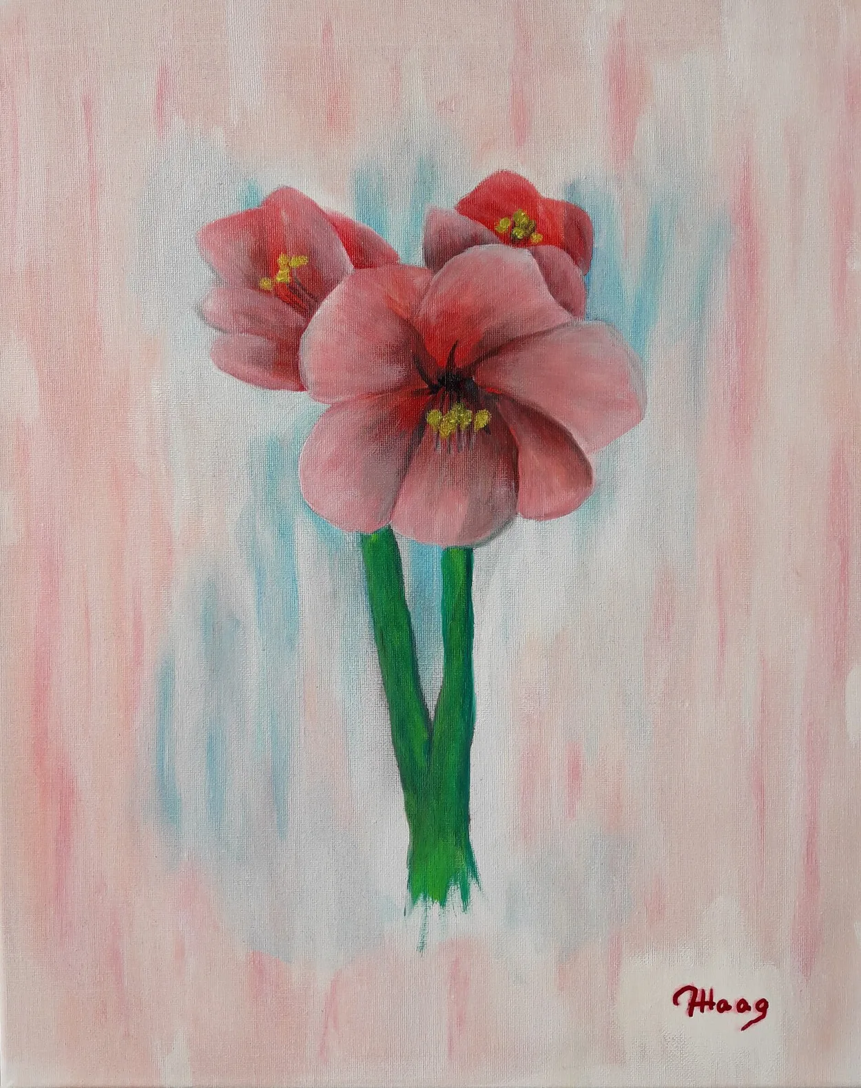 Oljemålning Amaryllis av Anders Haag