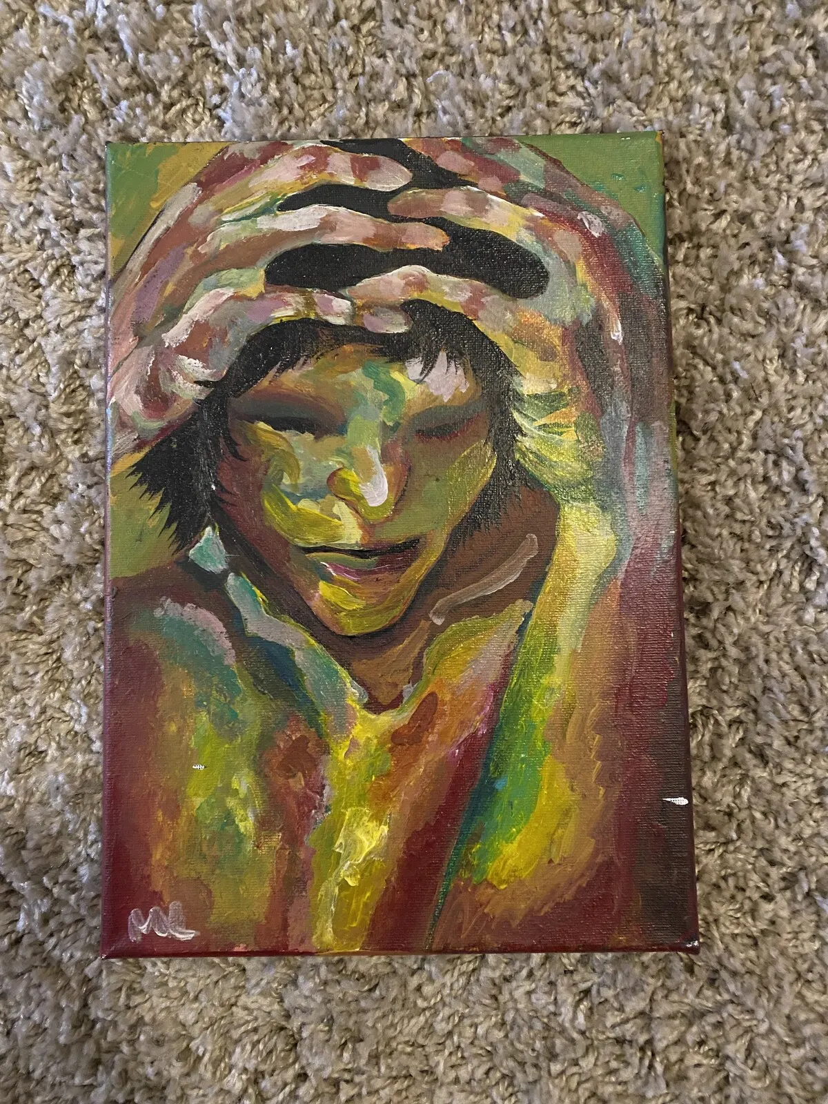 Akrylmålning [up] - akryl av MariaLee Hadefjell