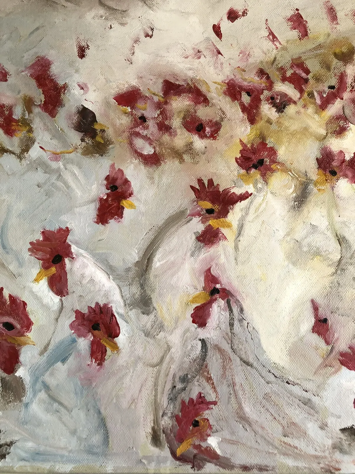Oljemålning Höns av Jens Sandegaard