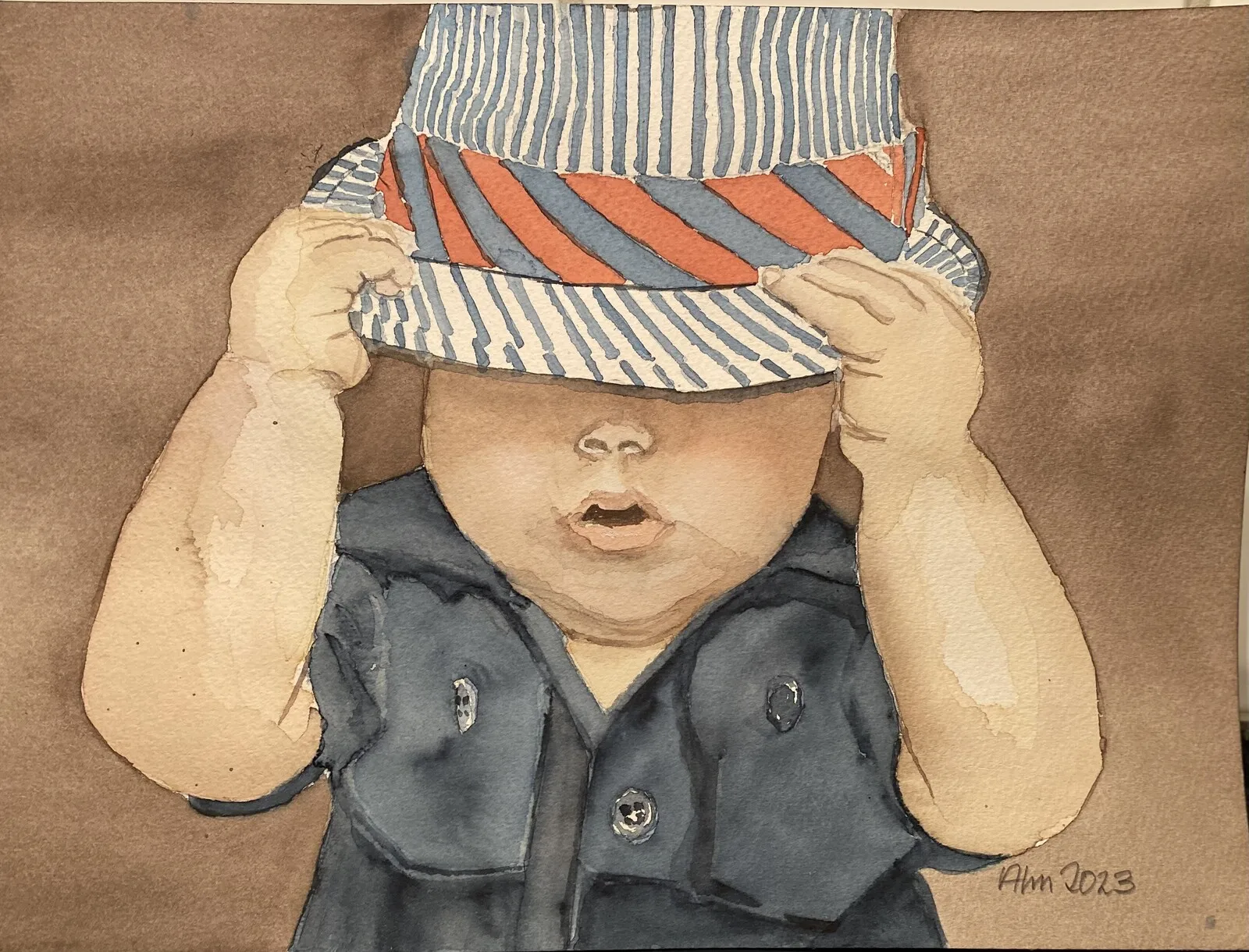 Akvarell Cool kille av Göran von Ahn