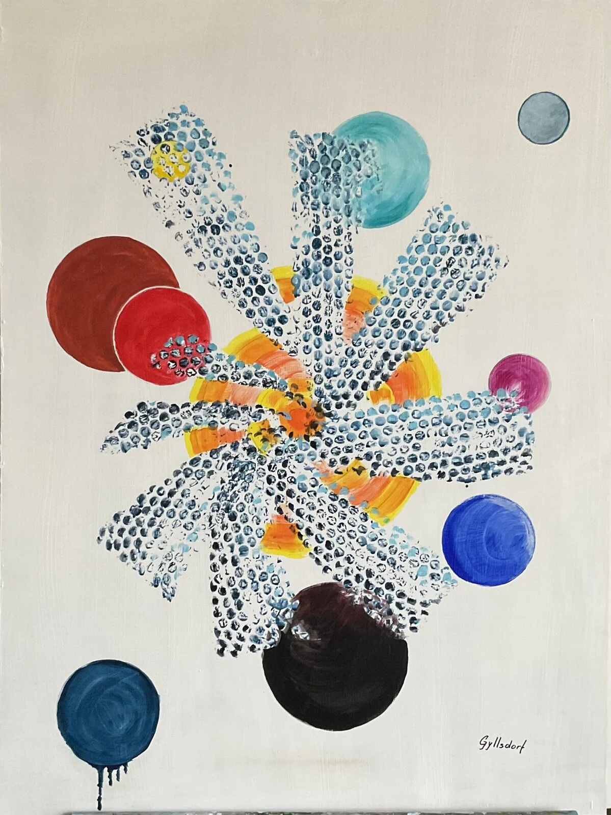 Akrylmålning Universum av Silvia Gyllsdorf