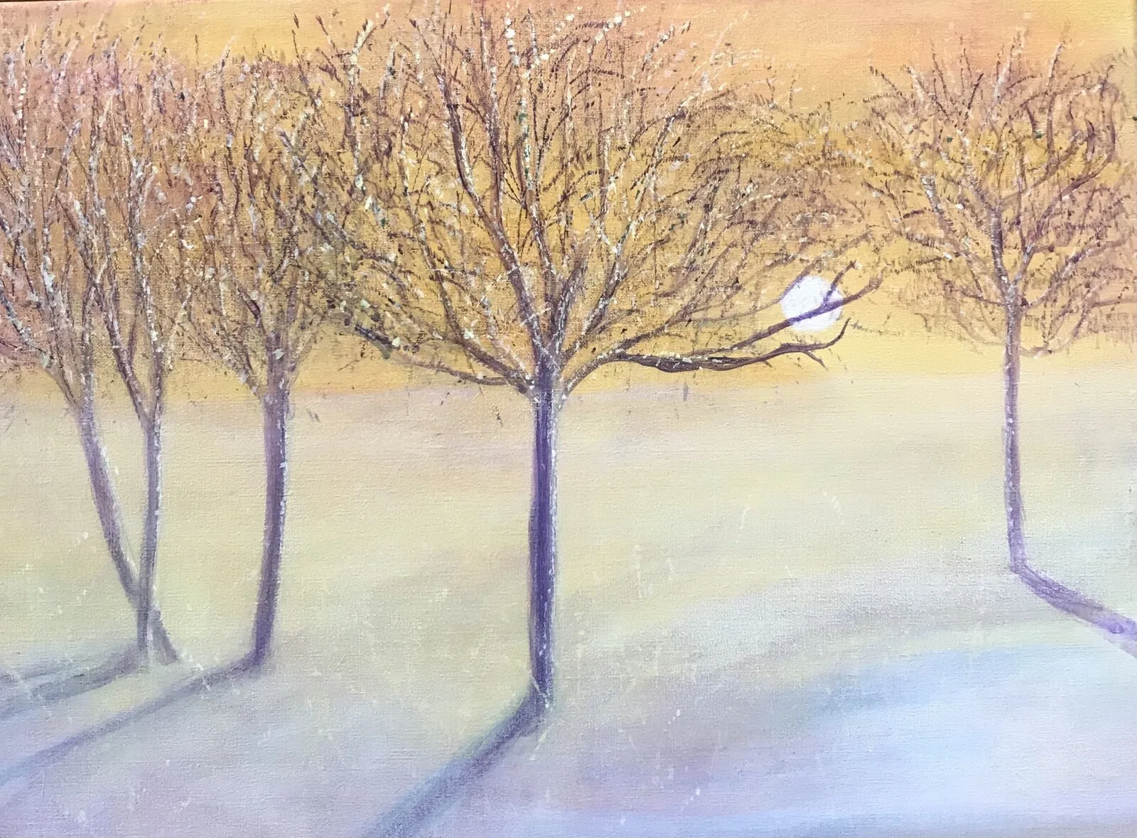 Akrylmålning Vårvinter av Lenitha_art