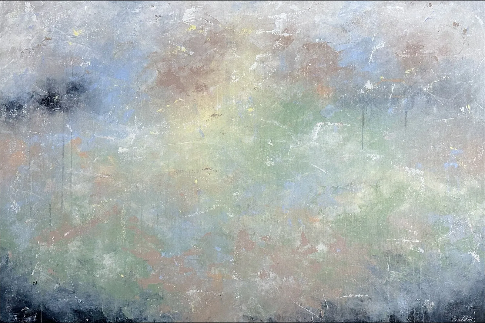 Akrylmålning Reflections av Maria Nahlin