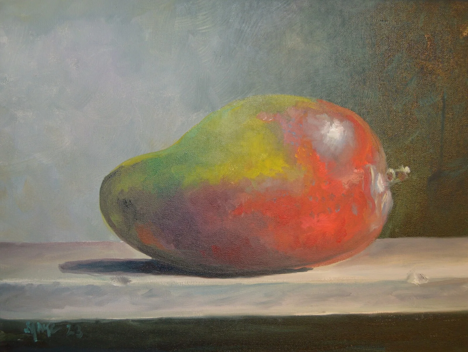 Oljemålning Study Mango av Miguel Habana Castro