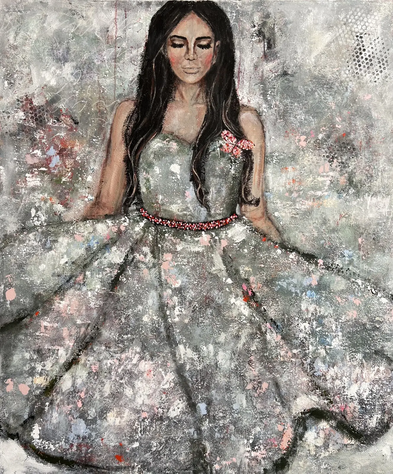 Akrylmålning Tranquility av Madeleine Santiago Elofsson