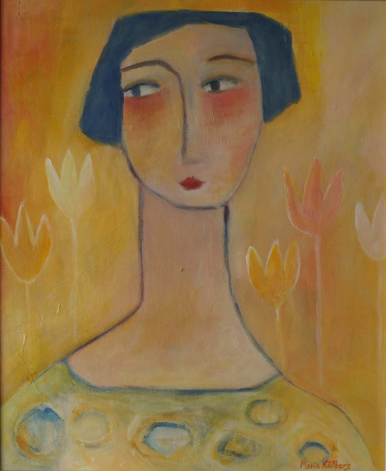 Akrylmålning Vårklang av Maria Källberg