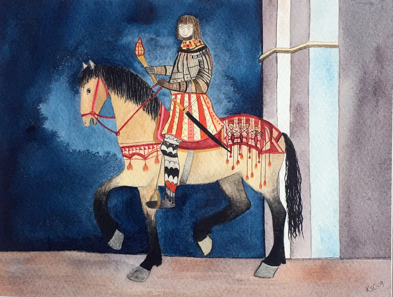 Akvarell Mot nya mål av Katarina Schoerner Carr