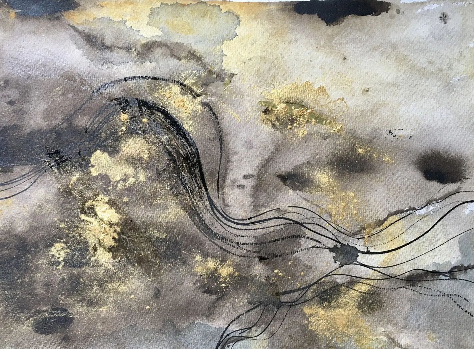 Akvarell Flodvåg av Gunilla Tuvin