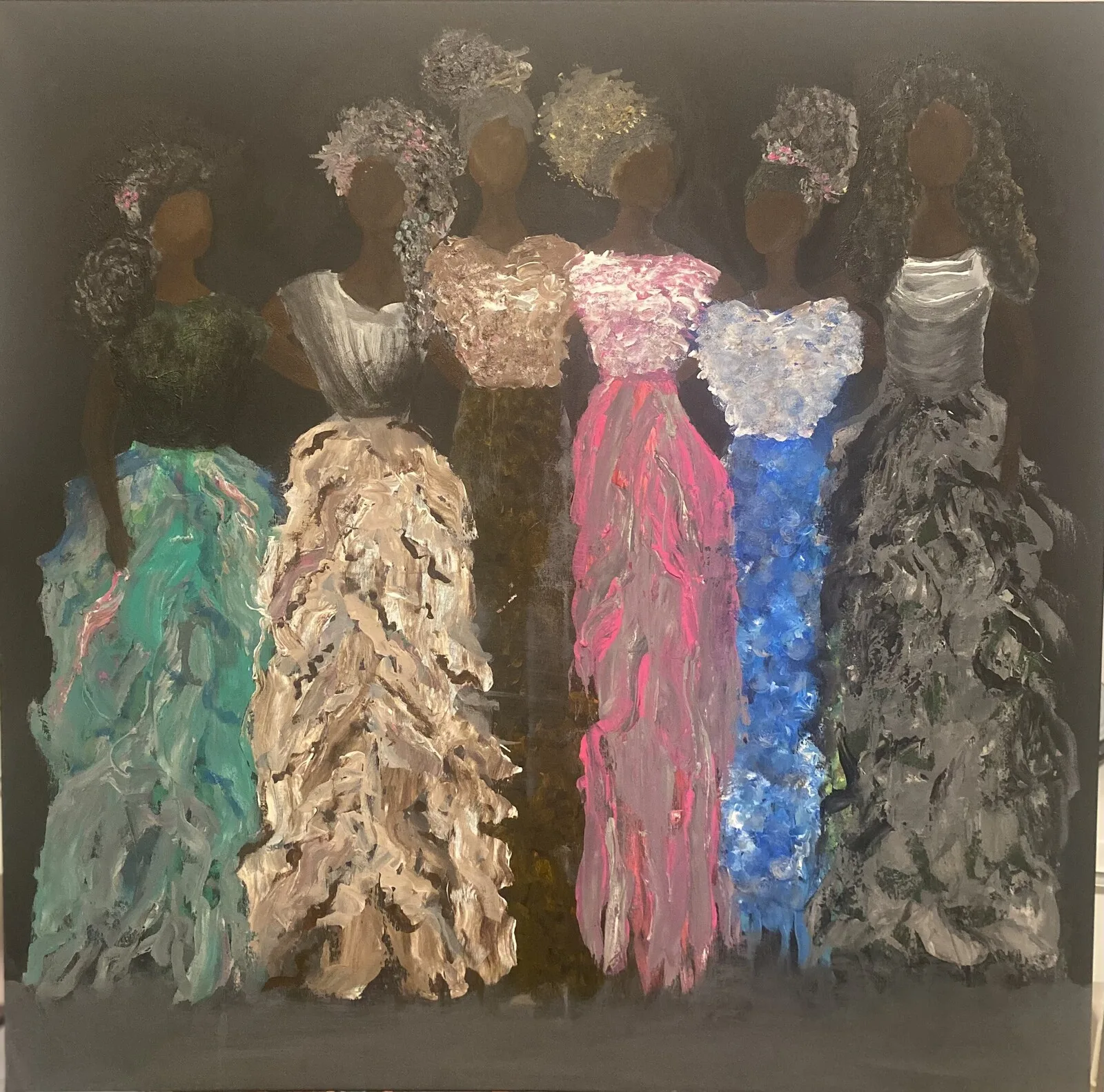 Akrylmålning Stark tillsammans av Tavga Osman