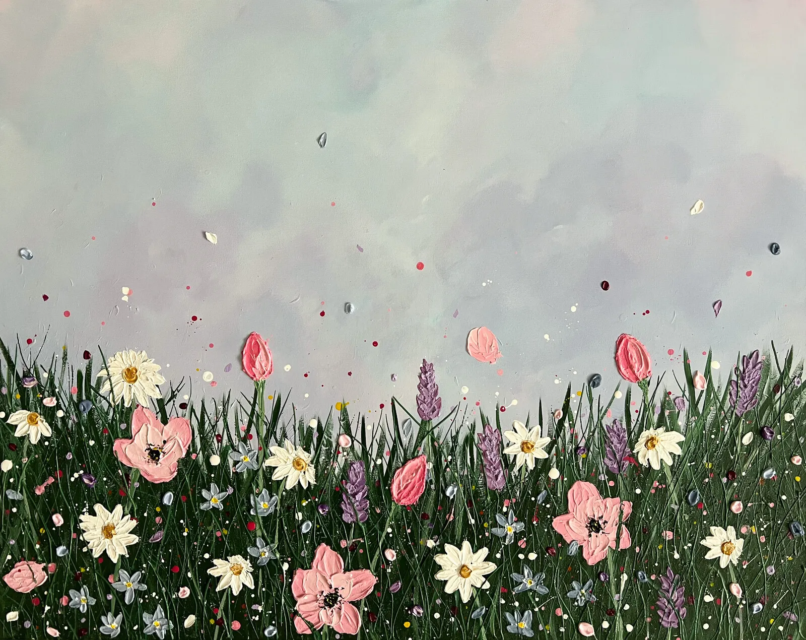 Akrylmålning Let your dreams bloom av Veronica Fuchs