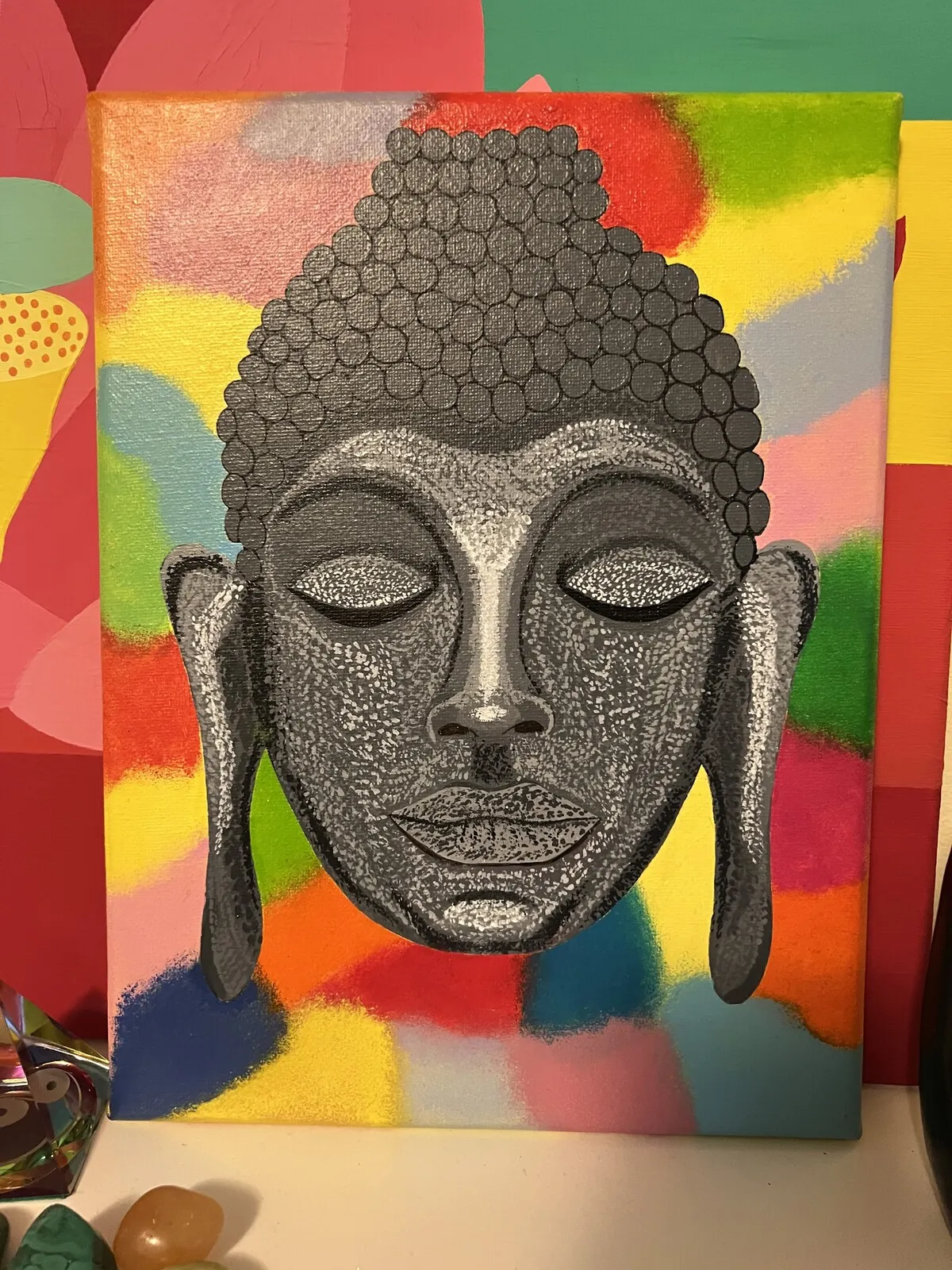 Akrylmålning Buddha av Edyta Midyk
