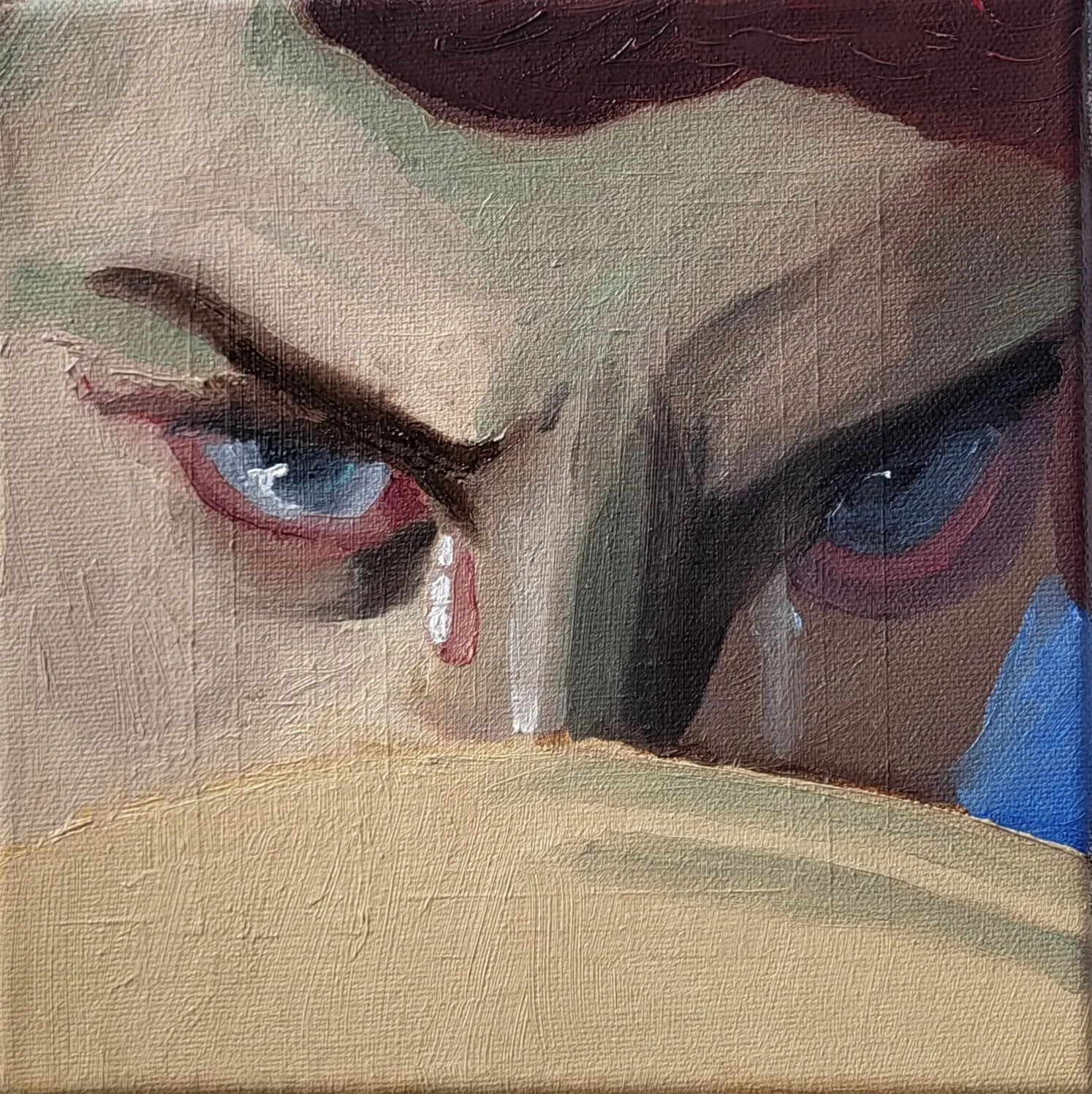 Oljemålning Studie - Fallen Angel av Robin Funck