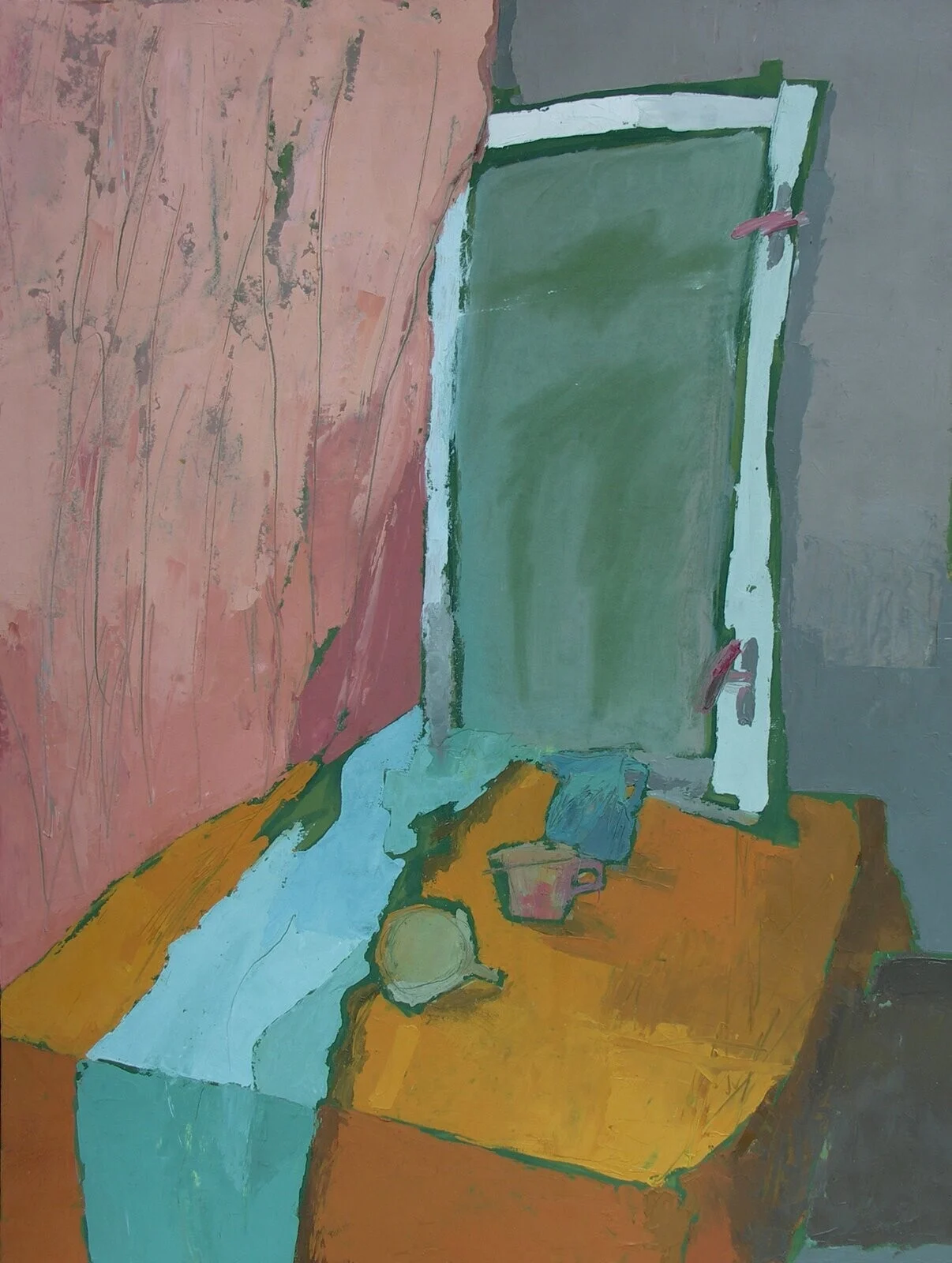 Oljemålning Still life with a window av Karina Zawadzka