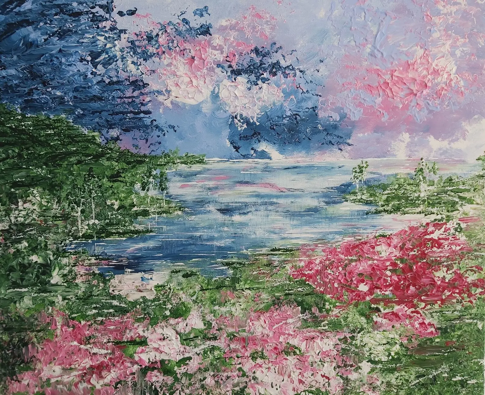 Akrylmålning Utsikten av Tutta Domenstam