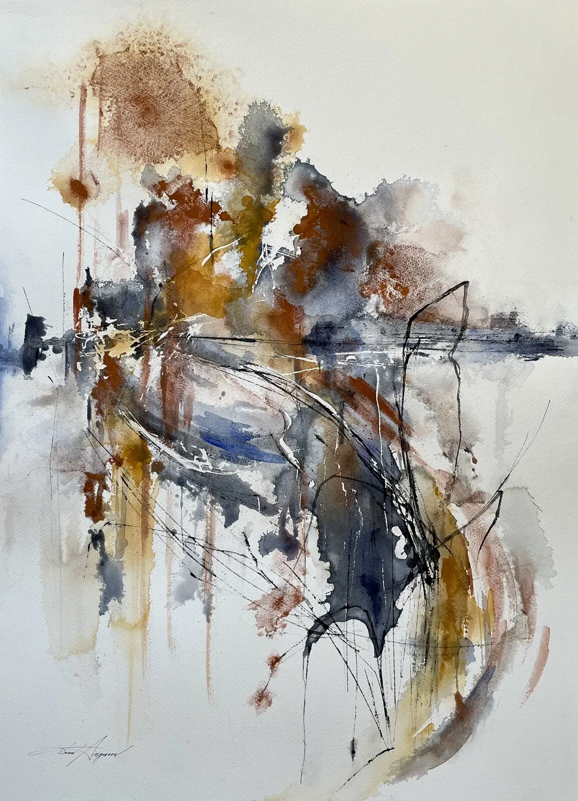 Akvarell Shadow of doubt av Dana Ingesson