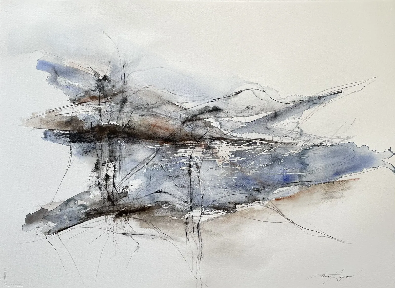 Akvarell The other side of nowhere av Dana Ingesson