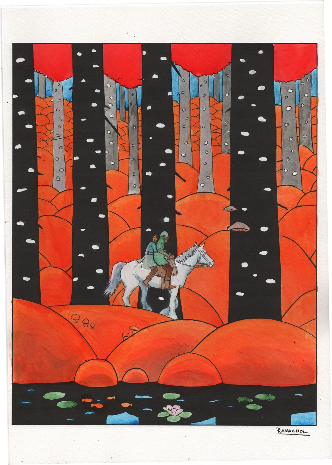 Riders in a forest av Ravachol