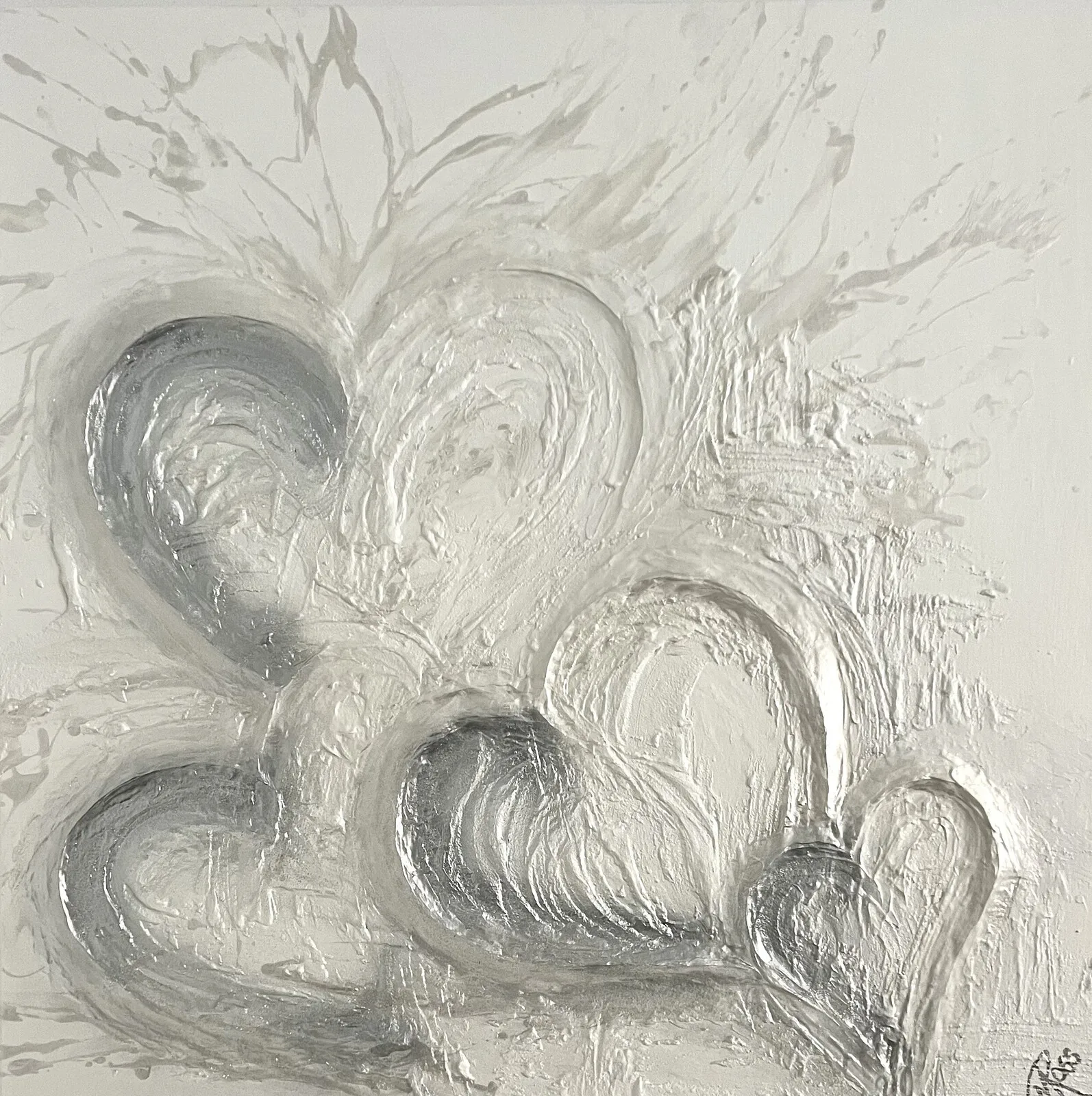 Akrylmålning Bonfire Heart av Mette Ross