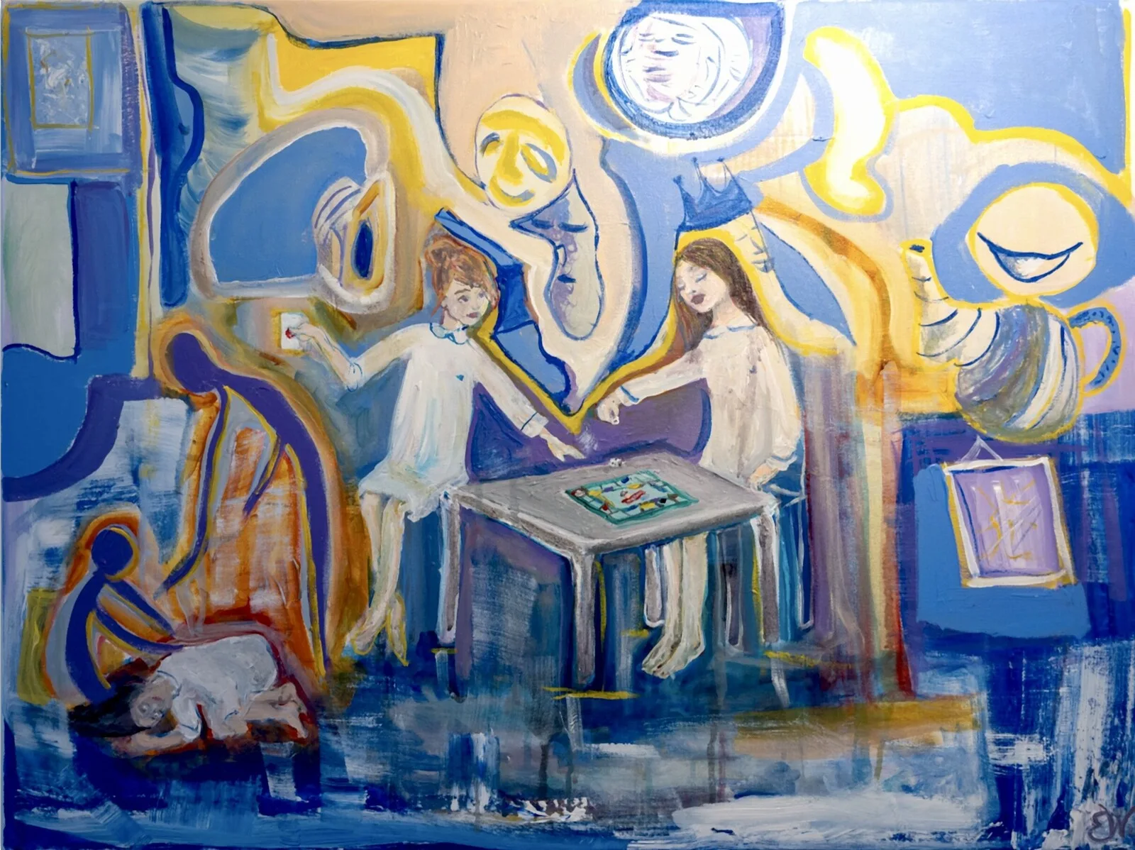 Akrylmålning Monopoly av Emily Wallace