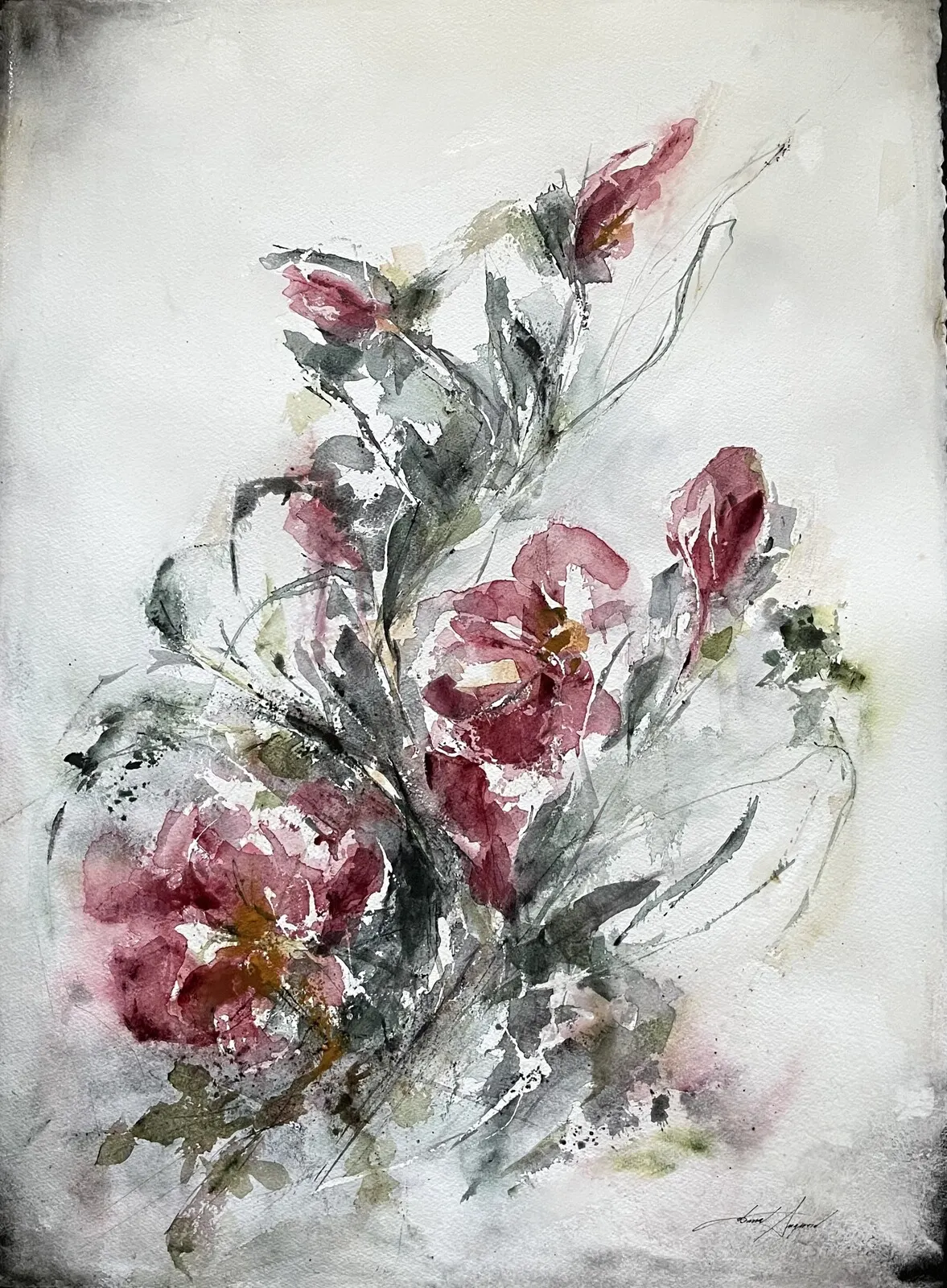 Akvarell The confidence for wounded souls av Dana Ingesson