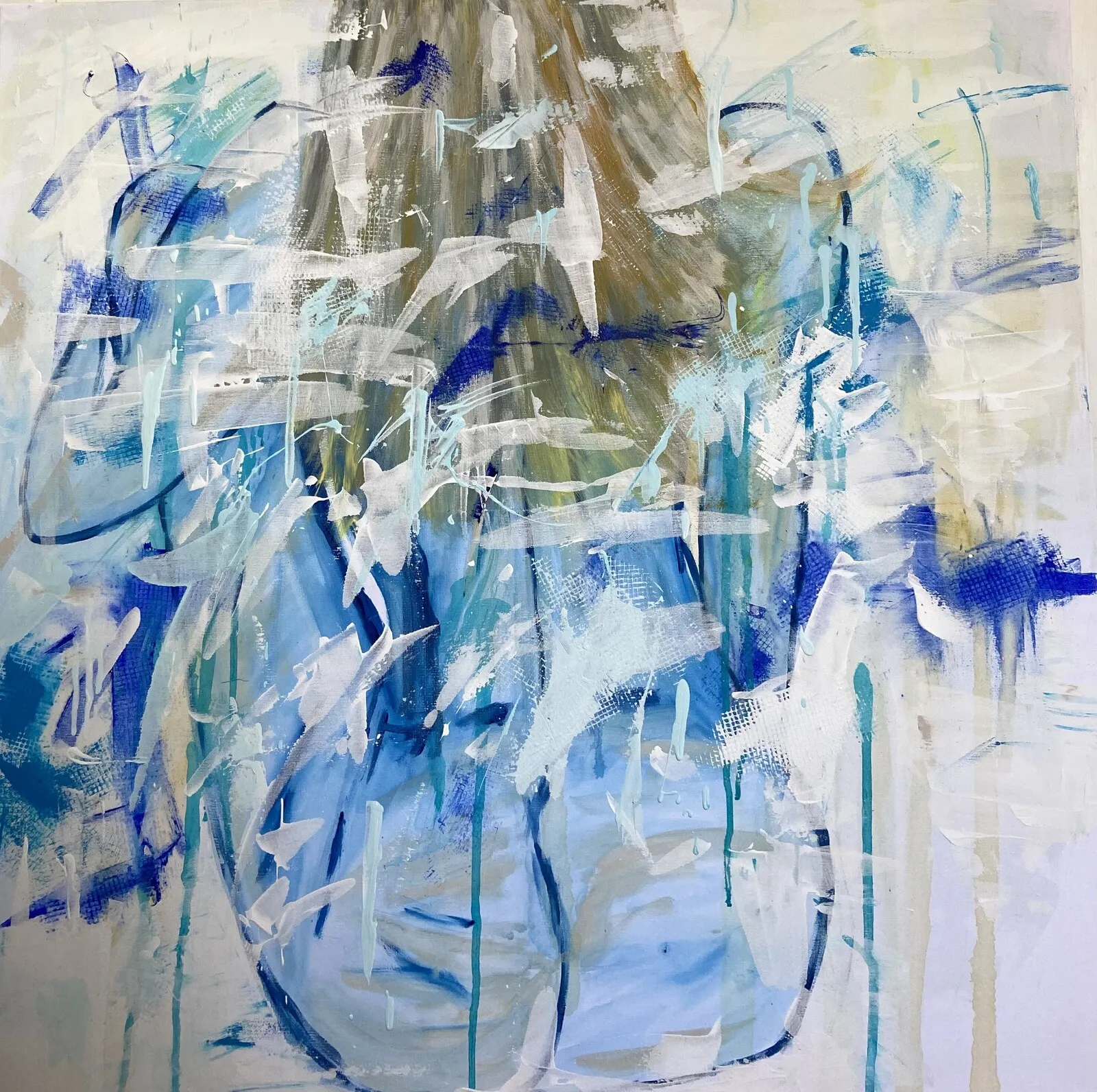 Akrylmålning Feeling blue av Jasmine Herhold