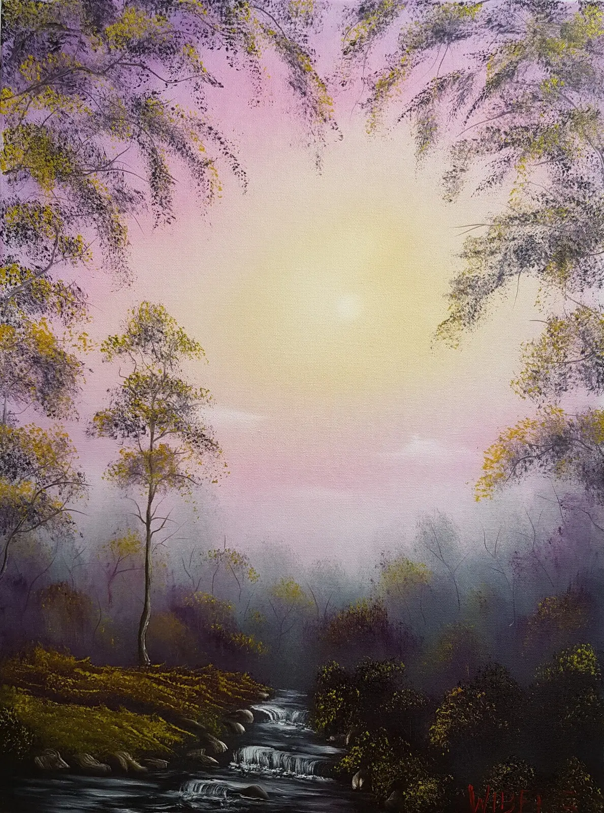 Oljemålning 18.13. Rippling Waters av Anders Wiberg