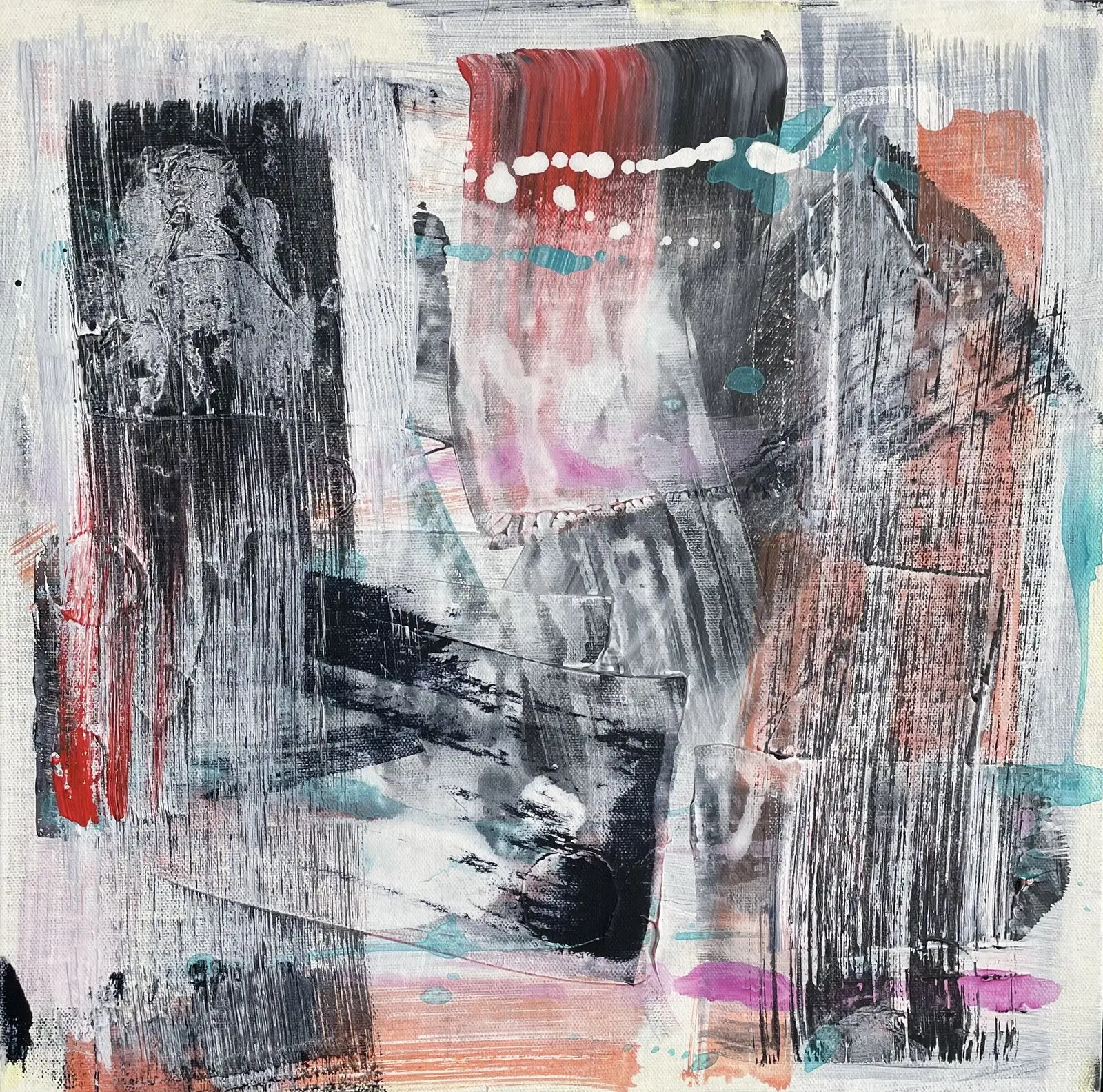 Akrylmålning Traces III av Biljana Ljuboje