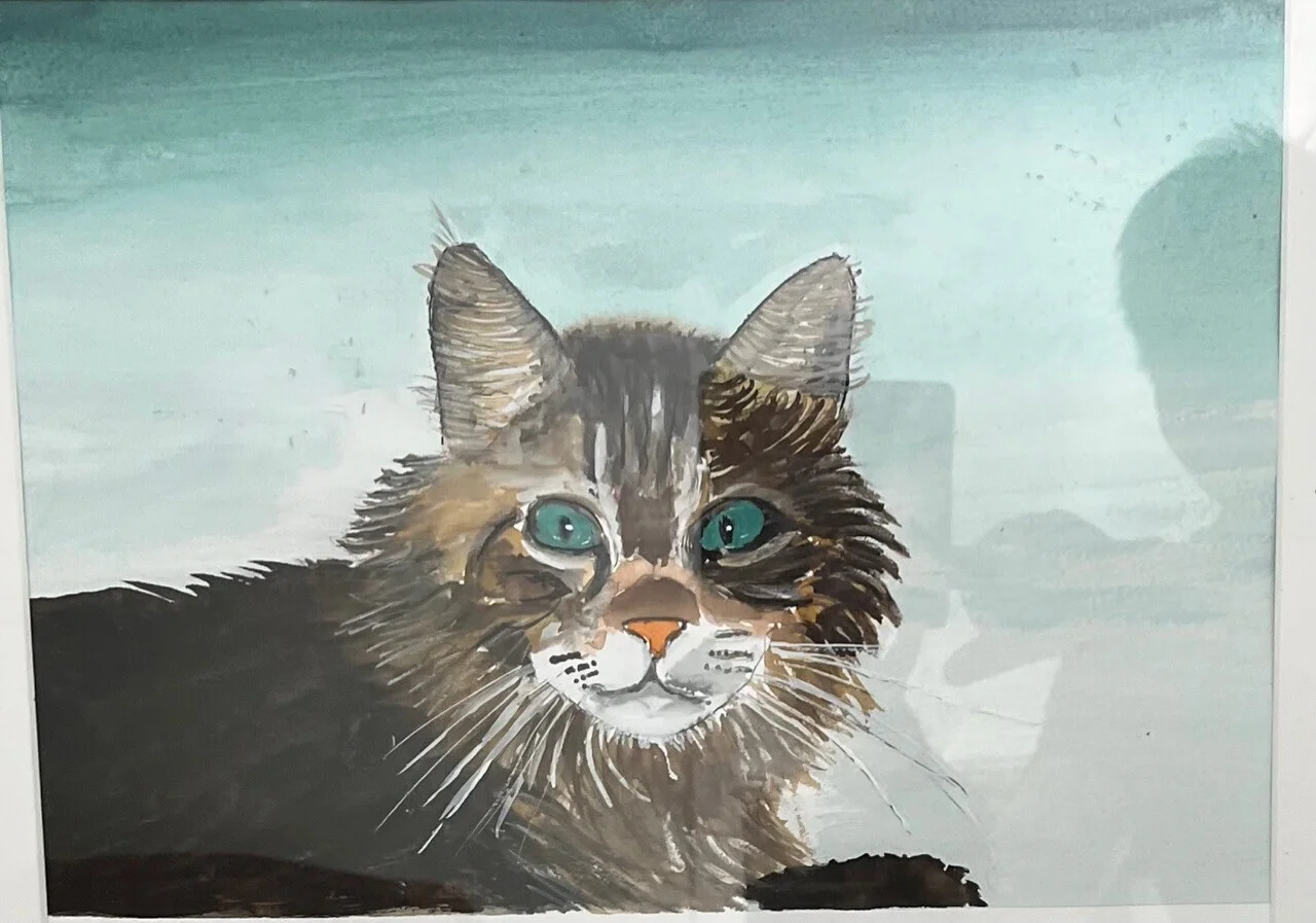 Akvarell Katt av Bengt Uusitalo
