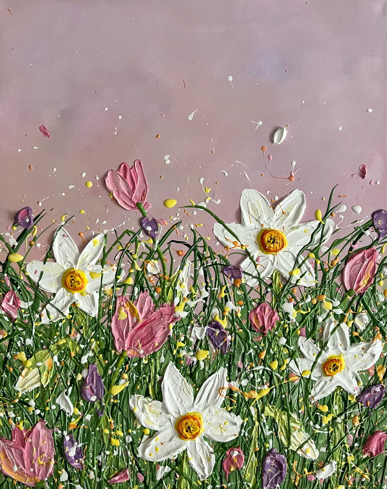 Akrylmålning April av Veronica Fuchs