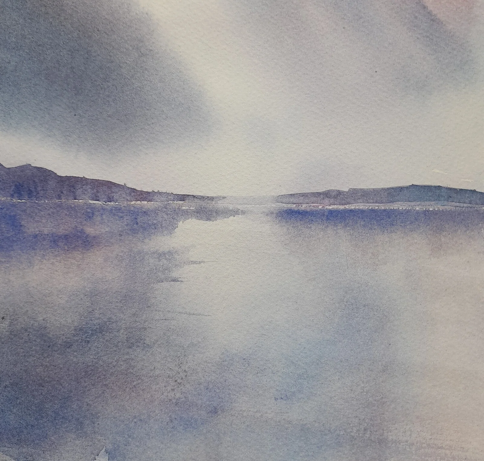 Akvarell Havsstilla av Petra Skogsberg