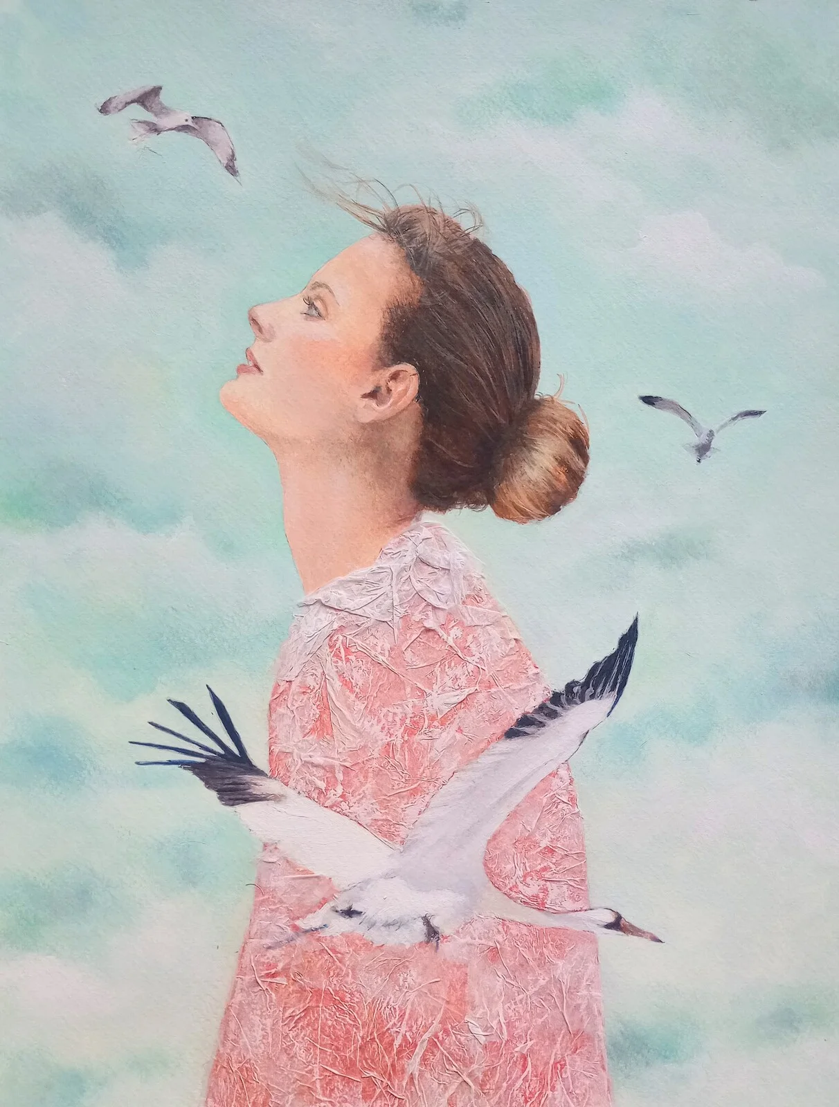 Akrylmålning Light breeze av Anna Larneryd