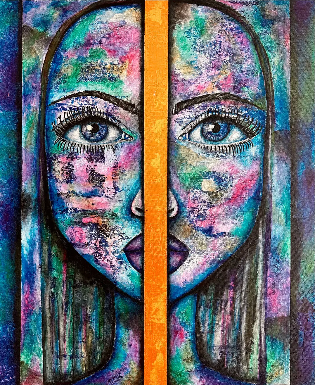 Akrylmålning Aeliana av Marielle Rodin