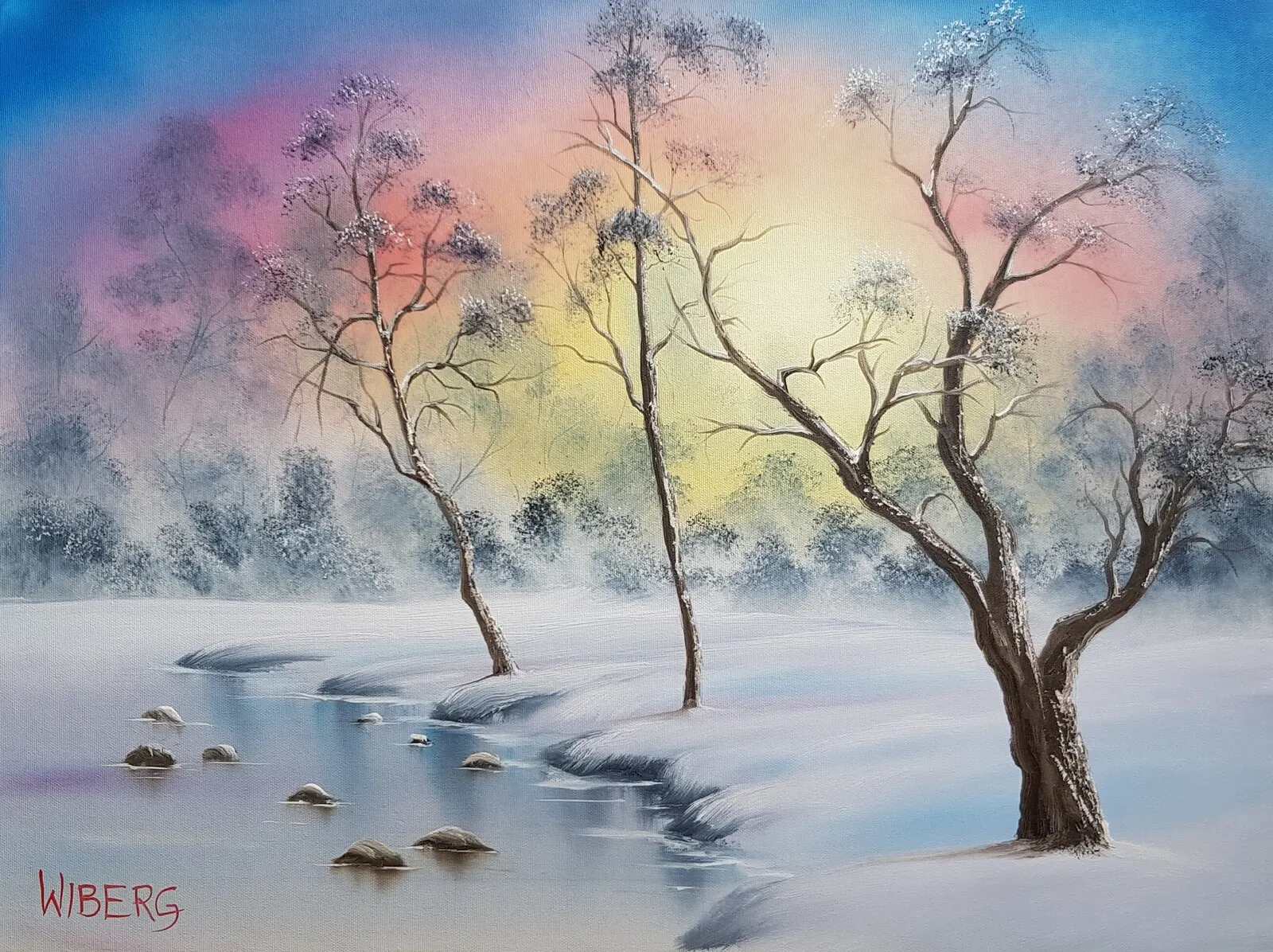 Oljemålning 19.11. Winter Elegance av Anders Wiberg