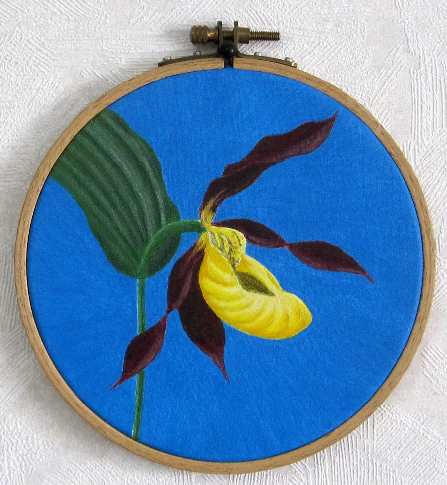 Akrylmålning Guckusko av Gösta Lindunger