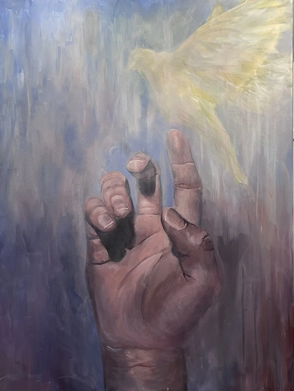 Akrylmålning Give me peace av Louise Wincrantz
