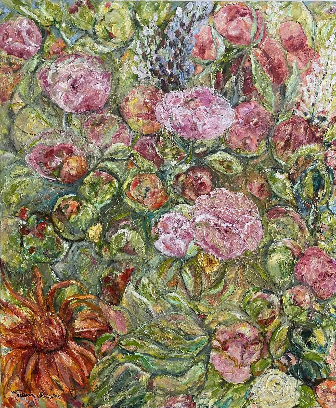 Oljemålning Tomorrow is a new day. av Susanne Arvidsson