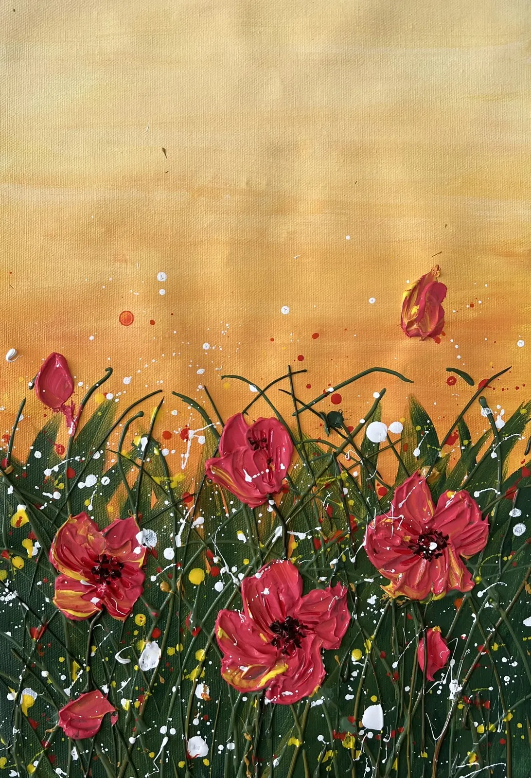 Akrylmålning Untitled av Veronica Fuchs