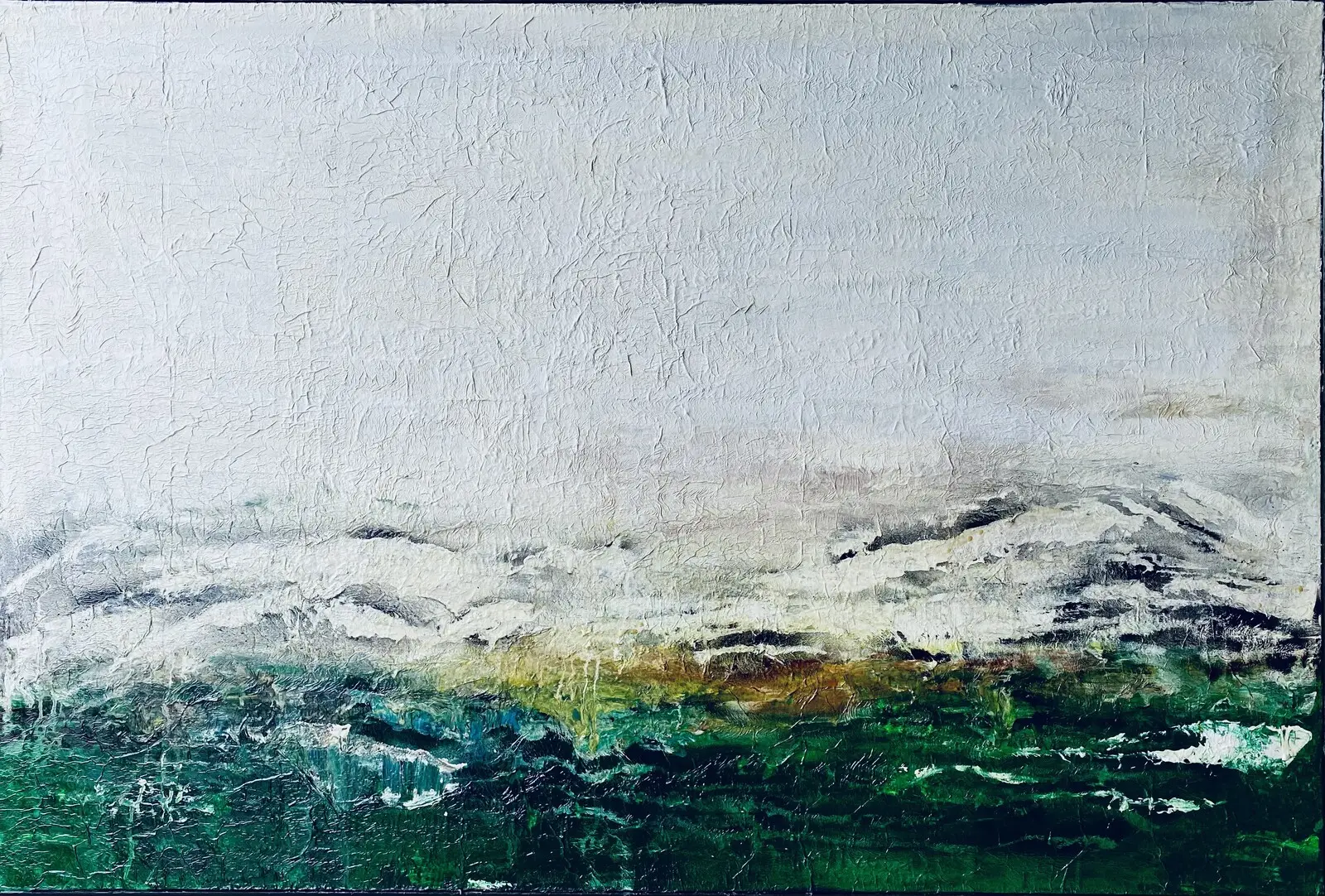 Oljemålning Damavand’s Silence 100x135 av Omid Ghorab Art
