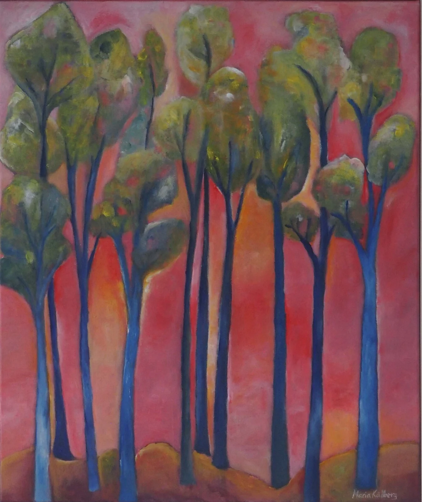 Akrylmålning Skogsdunge av Maria Källberg