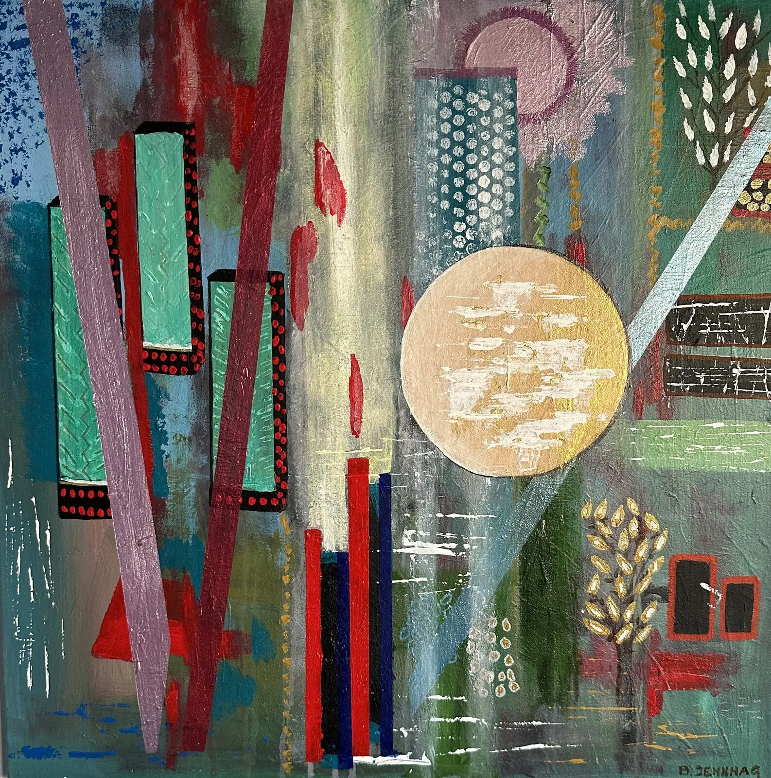 Akrylmålning Reflection av Britt Jennhag