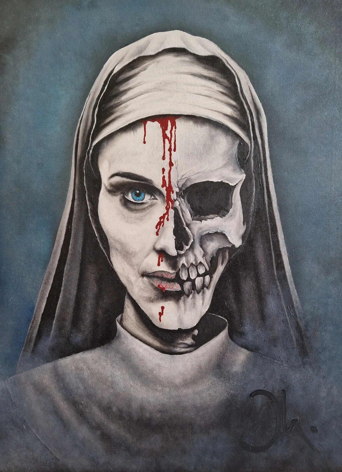 Oljemålning If I'm good noone will remember, if I'm bad noone will forget av Joanna Håkansson